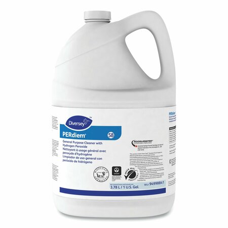 Diversey Cleaners & Detergents, 1 gal Bottle, Fragrance-Free, 4 PK 94998841